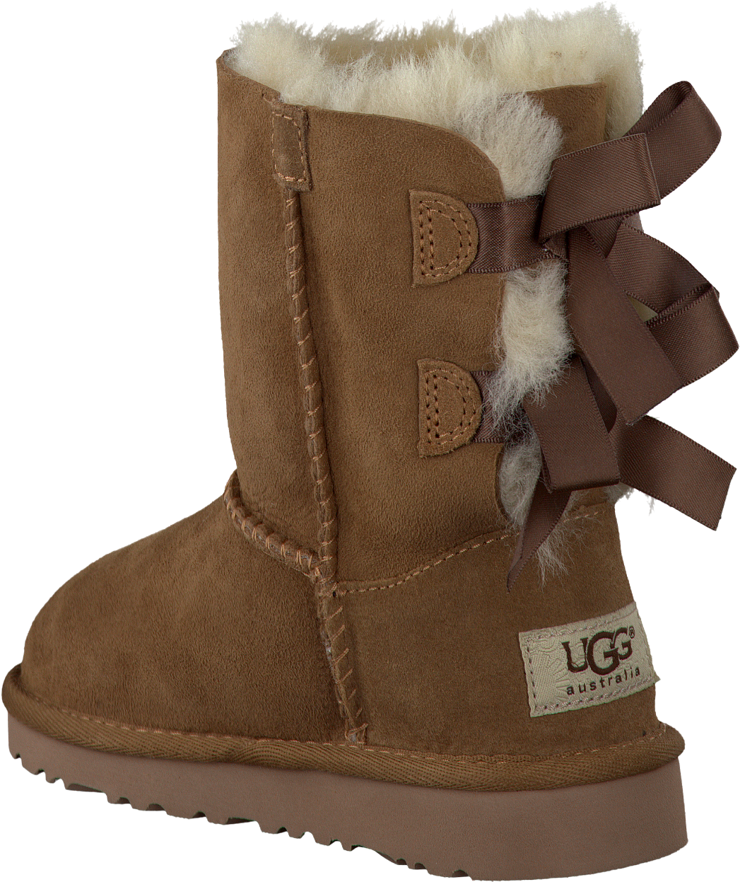 Cognac Ugg Fur Boots Bailey Bow - Boot (1500x1445), Png Download