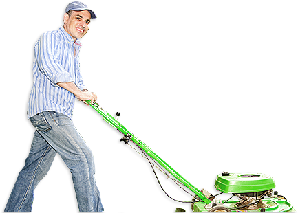 Mow The Lawn Png Transparent Mow The Lawnpng Images - Guy Mowing Lawn Png (433x310), Png Download