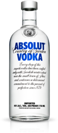 Absolut Vodka 750ml - Absolut Vodka Bottle Png (441x480), Png Download