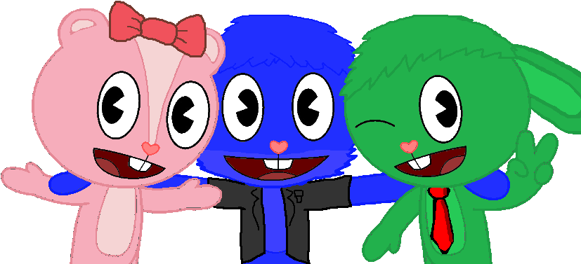 Cj Carl And Giggles Group Photo - Cartoon (863x405), Png Download