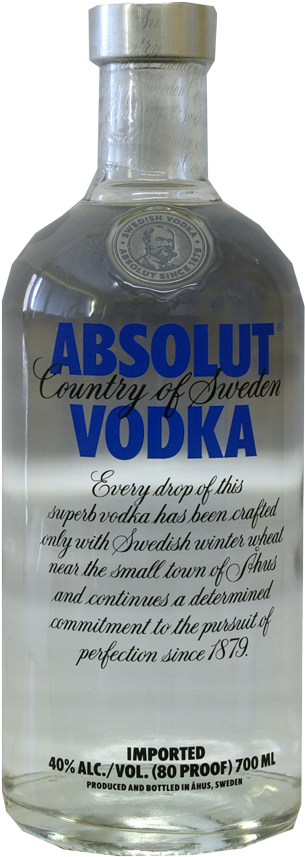Absolut Blue - Absolut Vodka (681x1024), Png Download