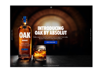 Oak By Absolut - Whisky (461x295), Png Download
