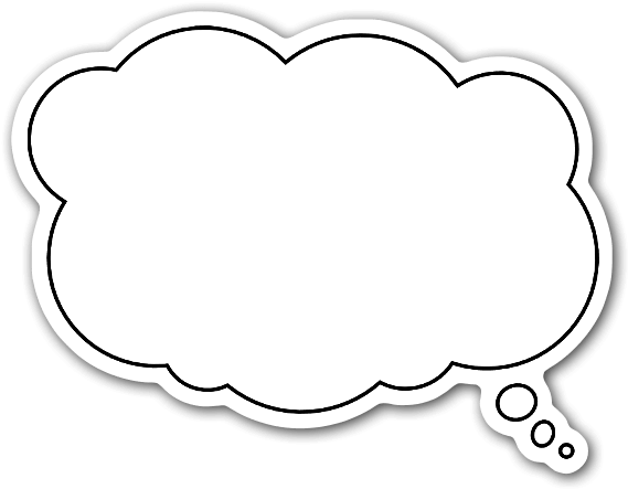 Bulle Nuage Sticker - Thinking Sticker (600x476), Png Download