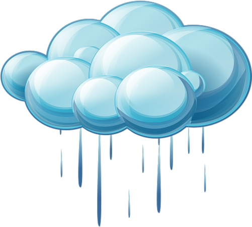 Nuages-pluie - Rainy Weather Icons (500x500), Png Download