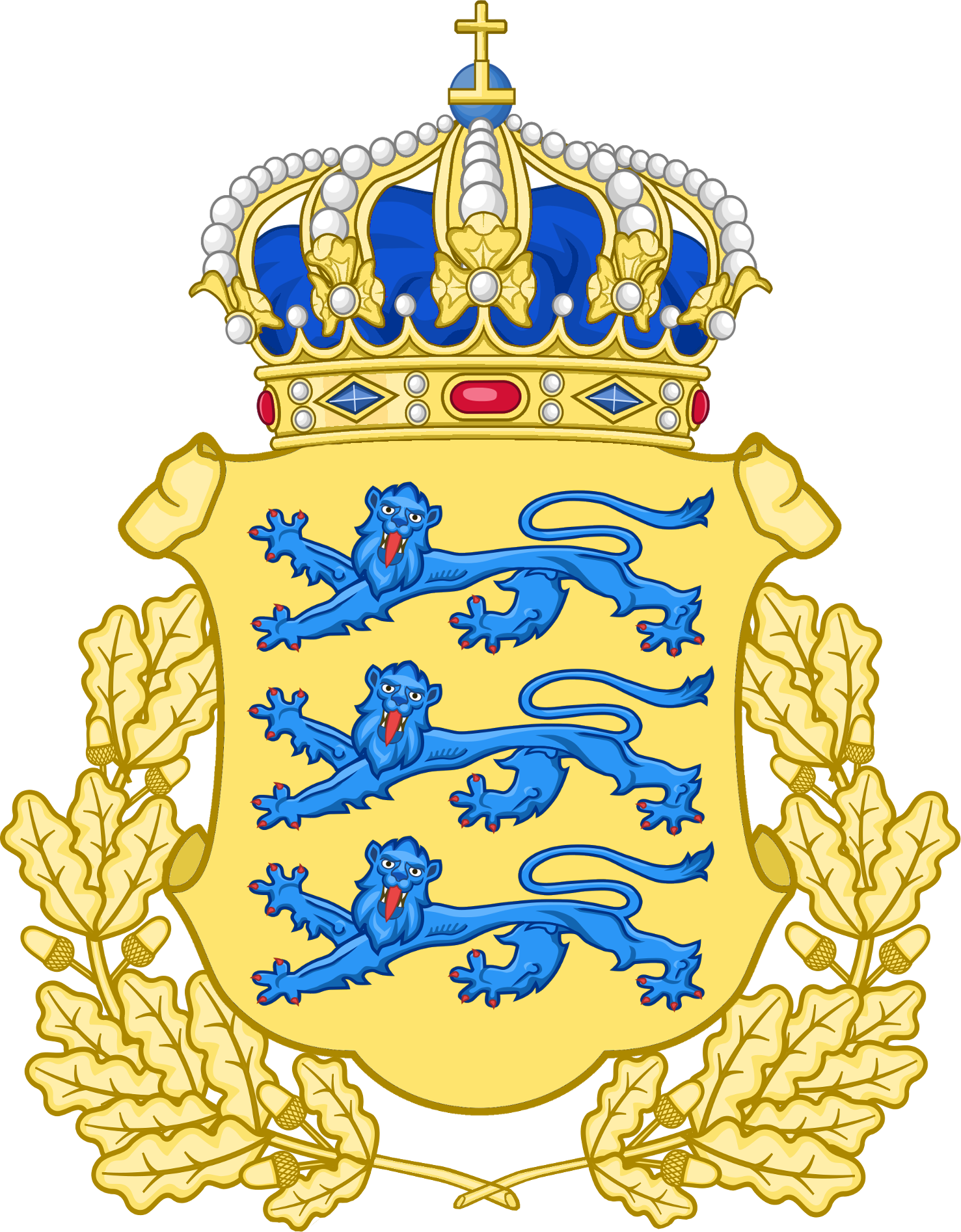 Lesser Coat Of Arms Of Royal Estonia - Royal Arms Of Estonia (1477x1894), Png Download