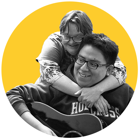 Guitar Friends Circle - Intellectual Disability (544x484), Png Download