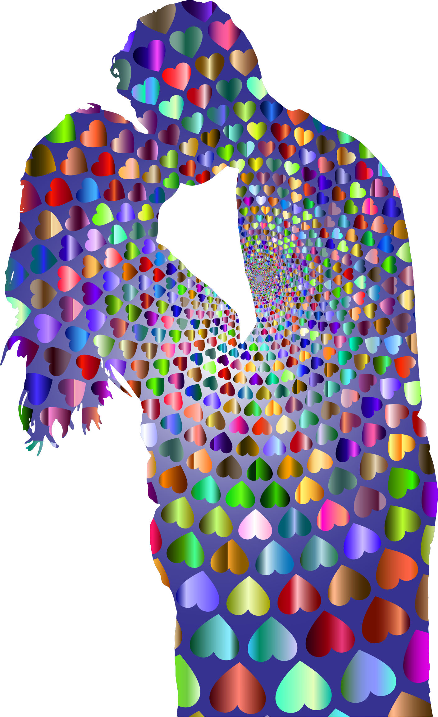 This Free Icons Png Design Of Kissing Couple Hearts (1410x2308), Png Download