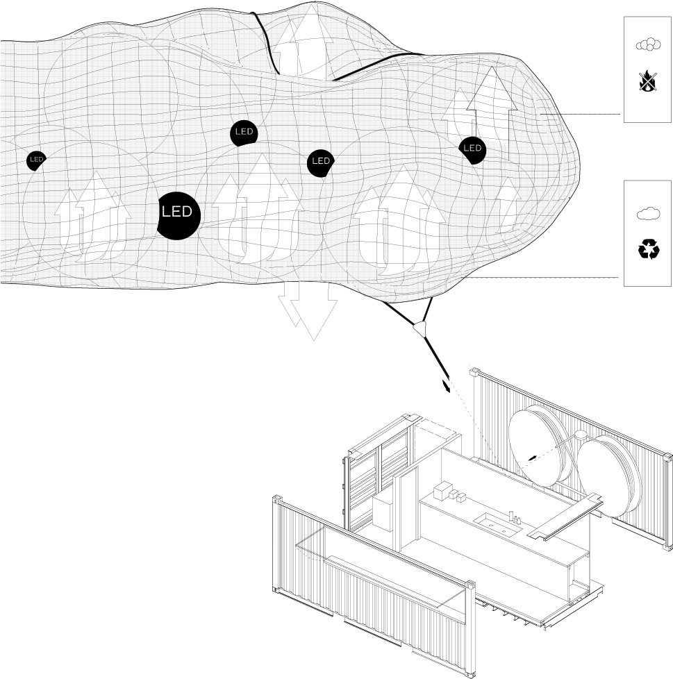 The Neighbourhoods, Floating Over The City At Night - Illustration (1000x1000), Png Download
