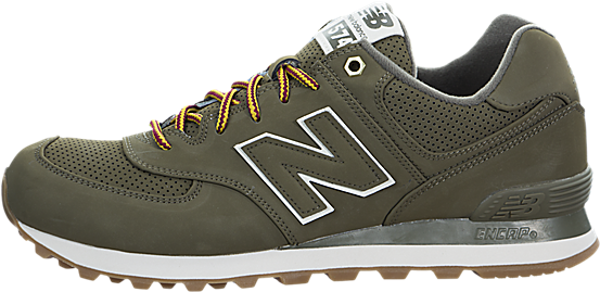 New Balance 574 - New Balance 574 Olive / Gum Men's Shoes (650x650), Png Download