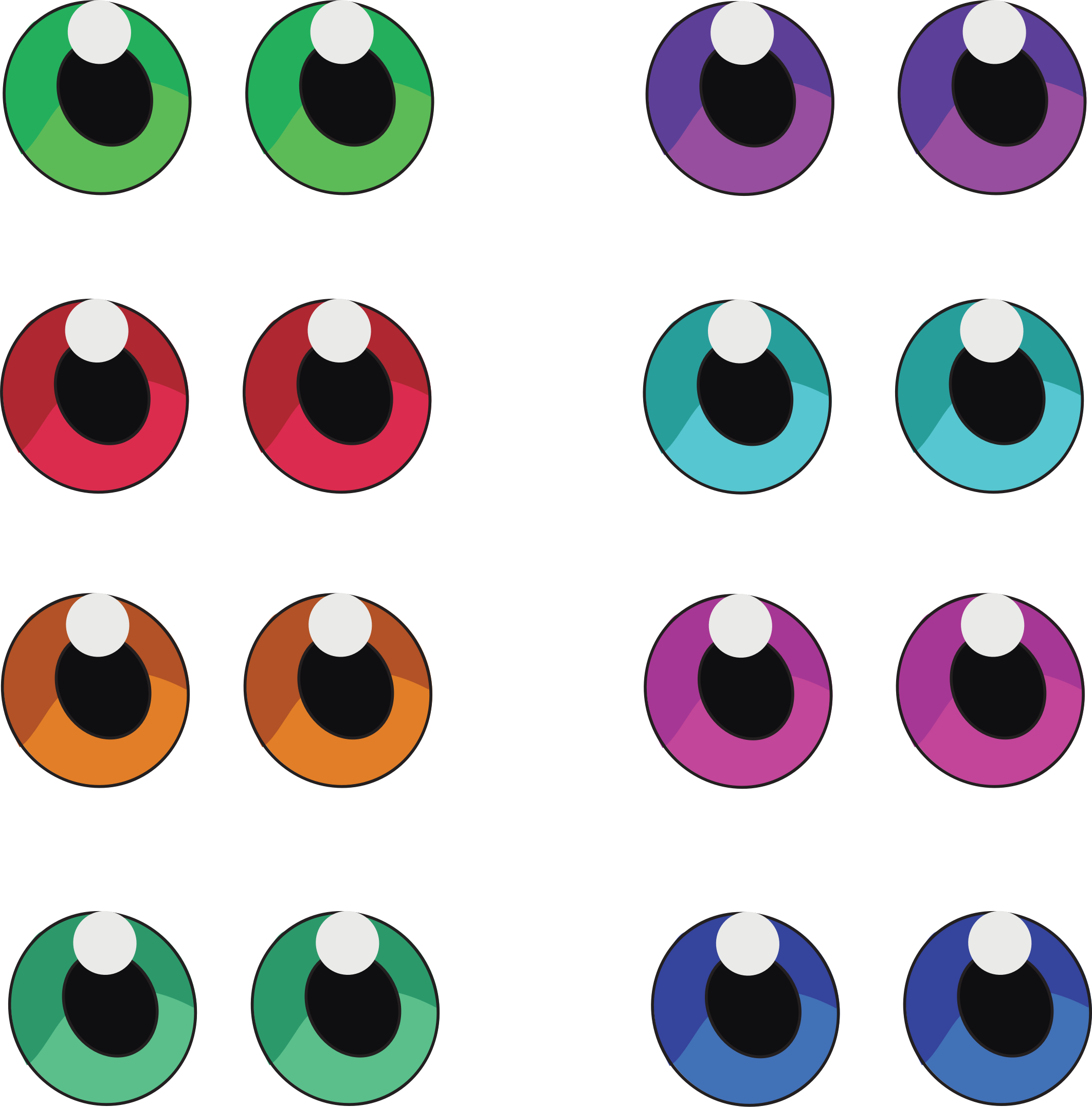 This Free Icons Png Design Of Set Of Eye Lenses (2124x2153), Png Download