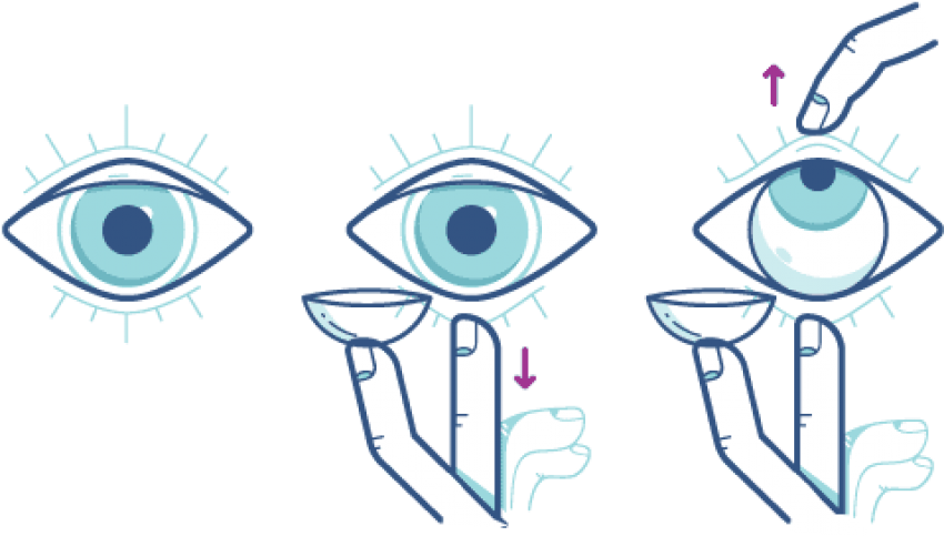 Follow This Eye Opening Technique To Put On Your Contact - Put Contacts In Eyes (520x400), Png Download