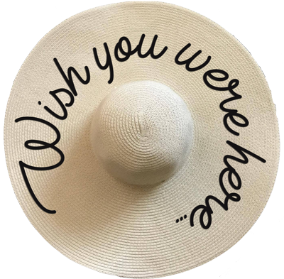 Wish You Were Here Custom Hat - Hat (400x393), Png Download