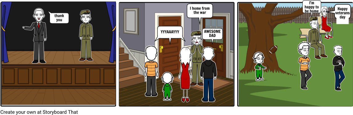 Veterans Day - Cartoon (1164x385), Png Download