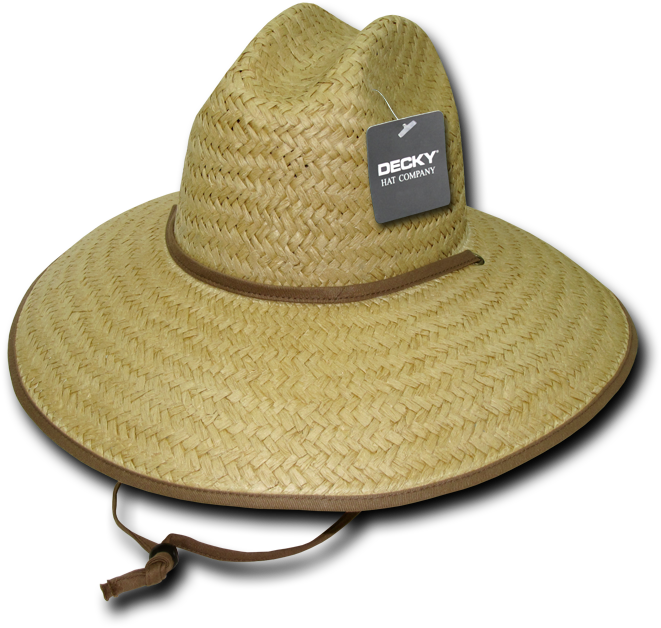 Decky Paper Straw Lifeguard Cowboy Hat Hats Beach For - Decky Orgianl Paper Straw Lifeguard Hat (700x700), Png Download