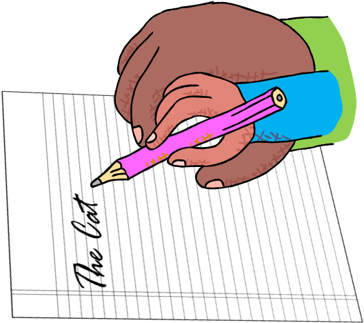 A Teacher's Idea - Clipart Cursive Writing (616x594), Png Download