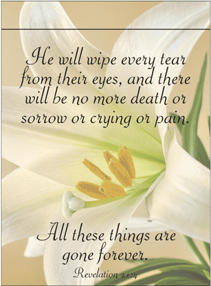 He Will Wipe Every Tear Garden Flag - Easter Lily (520x416), Png Download