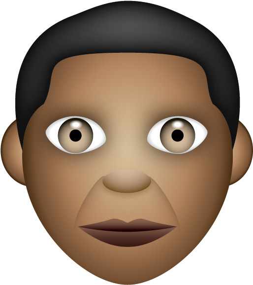 Emoji Round 1 Barry Obame (667x667), Png Download