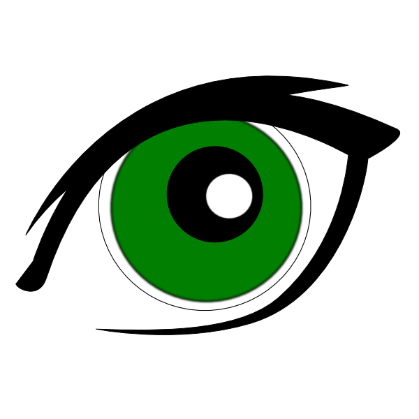 Green Eyes Clip Art - Eye Clip Art (600x600), Png Download