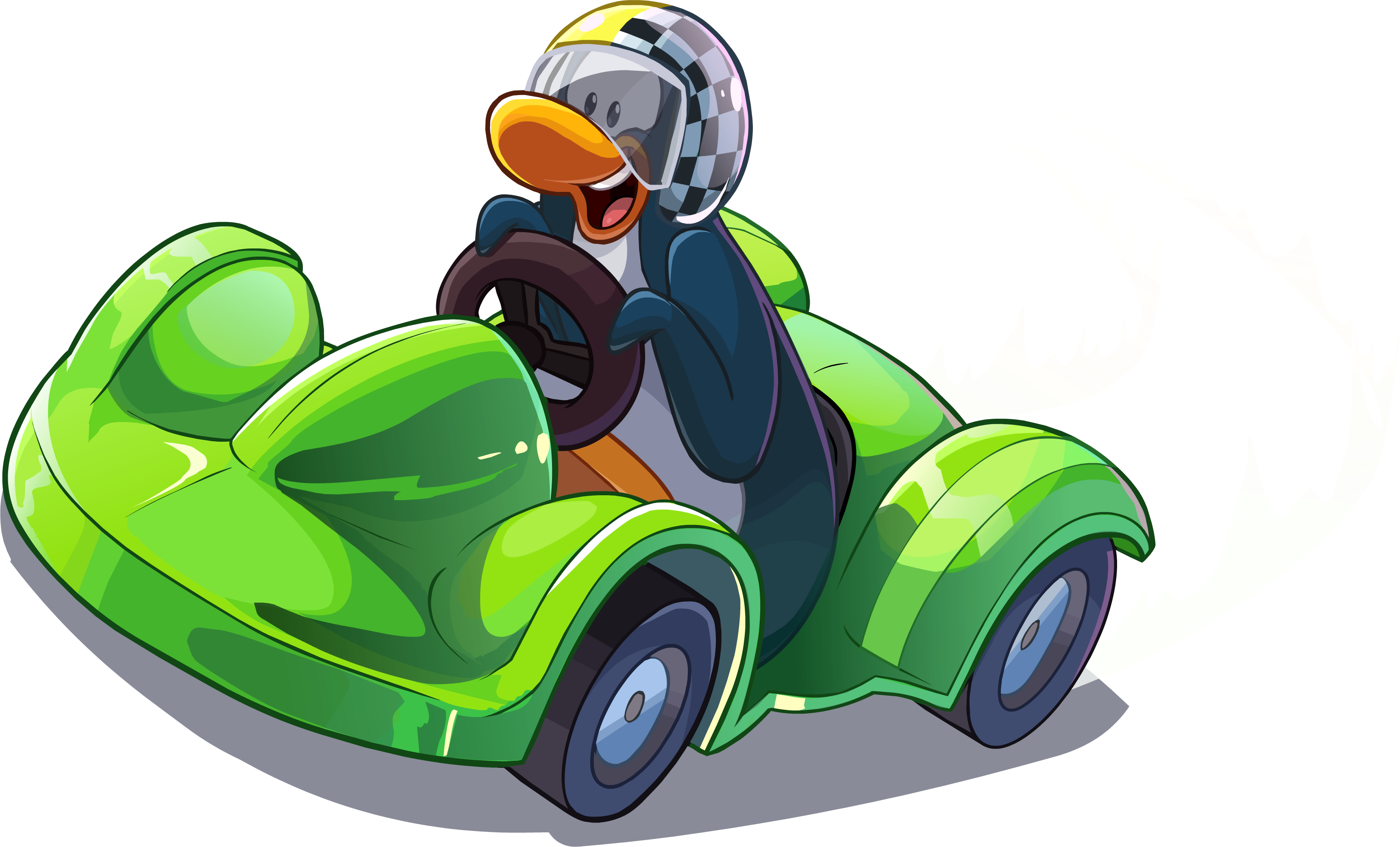 Go-kart Penguin Cpt 458 - Thumbnail (3444x2083), Png Download