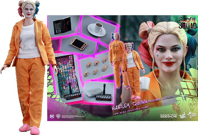 Prisoner Harley Quinn 1/6th Scale Hot Toys Action Figure - Harley Quinn (prisoner Version) (1000x477), Png Download