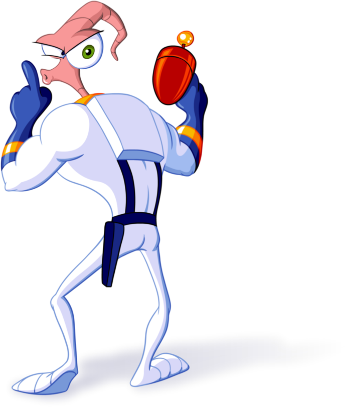Shush By Look1982 On Deviantart - Earthworm Jim Png (894x894), Png Download