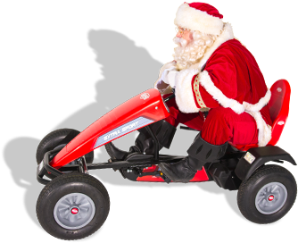 More Action & Fun With These Cool New Karts - Father Christmas On Go Kart (470x273), Png Download