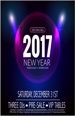 New Year's Eve Downtown - Graphic Design (340x543), Png Download