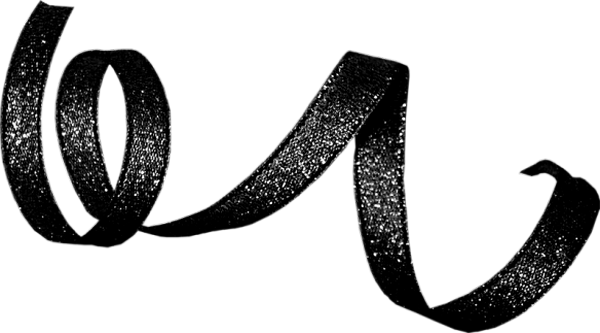 Ruban Noir Png (600x333), Png Download