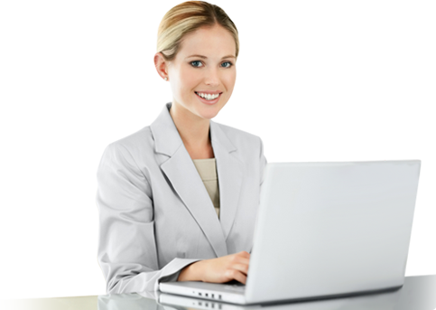 Guild Of Secretaries And Office Administrators - Secretary At Desk Png (483x343), Png Download