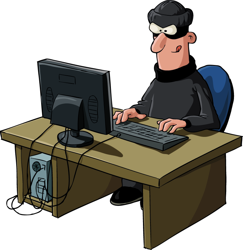 Computer Hacking Cartoon (780x800), Png Download