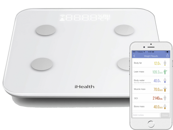 3 Ihealth Core Wireless Scale - Ihealth Core Wireless Body Composition Scale Hs6 (616x469), Png Download