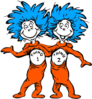 Rap Battle Information - Thing 1 Thing 2 (350x350), Png Download