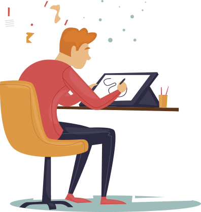 City Map Person - Work At Office Png (396x418), Png Download