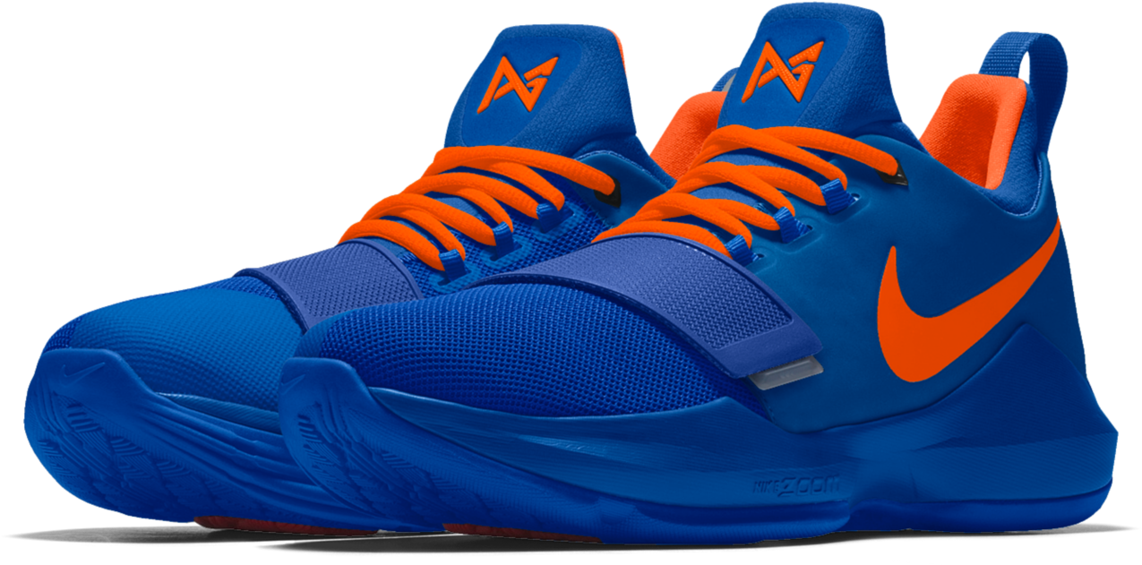 Nikeid Pg 1 Okc Thunder Colors - Nike Pg 1 Black Ice Mens (1357x822), Png Download