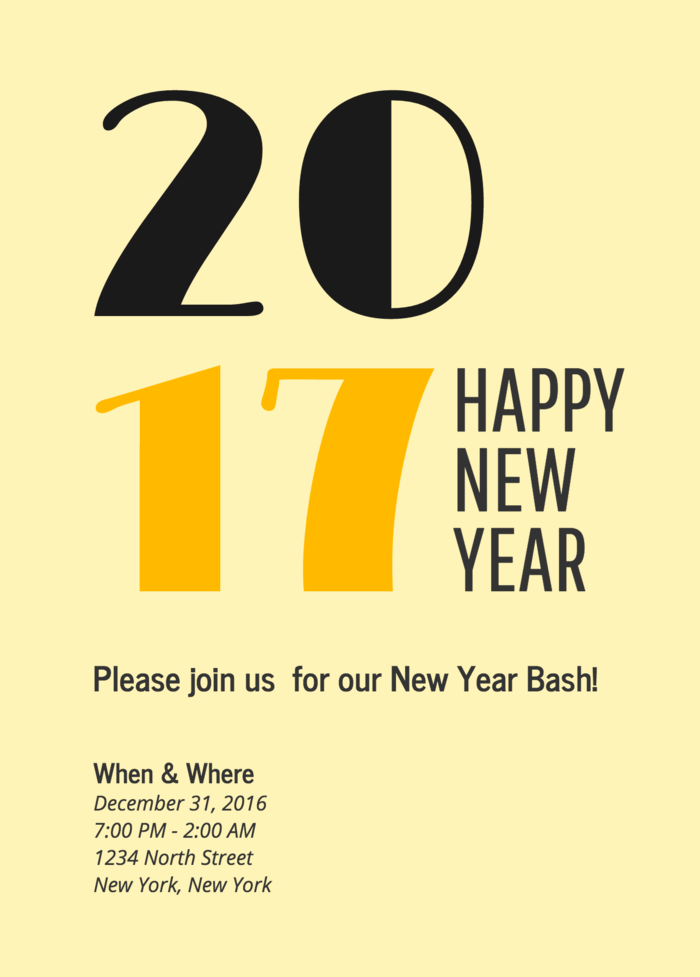 New Year's Eve Poster - Happy New Year! (700x977), Png Download