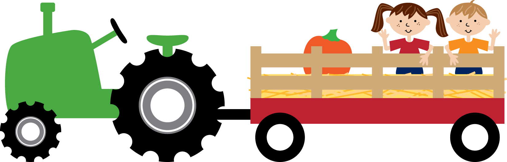 Hayride - Clip Art Hay Ride (1651x530), Png Download