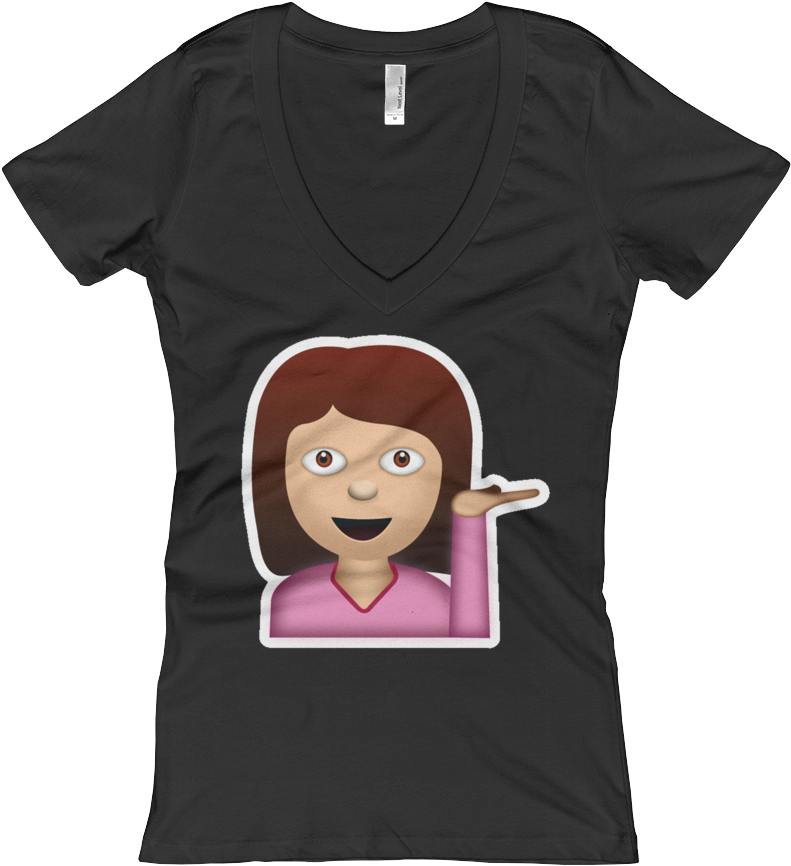 Women's Emoji V Neck - Adopt Don't Shop T Shirt | Rescue Dogs Matter Tee | (1000x1000), Png Download