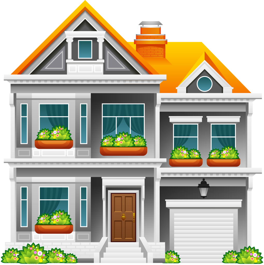 7 - Clip Arts Houses (1020x1024), Png Download