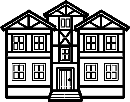 Dibujo De Casas Para Colorear - Imagenes De Casas Para Dibujar (600x470), Png Download