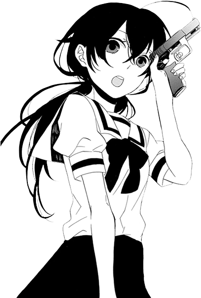 My Name's Fern And My Aesthetic Is Shitty Anime And - Black And White Anime Aesthetic (500x611), Png Download