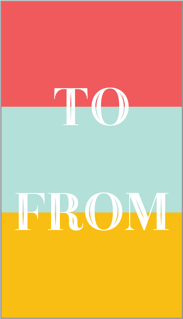 Color Block Gift Stickers - Graphic Design (676x1125), Png Download