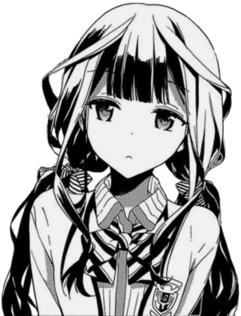 Just Black Hair Png Anime Anime - Ảnh Anime Đen Trắng (400x334), Png Download