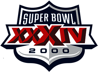 After A Long String Of Non-competitive Super Bowls - 2000 Rams Super Bowl Logo (611x275), Png Download
