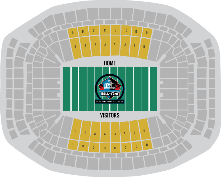 Super Bowl 51 Seatin Chart All Gold - Circle (773x619), Png Download