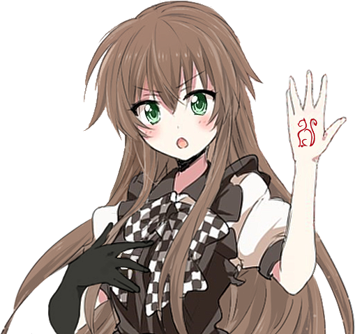 Nyaruko With Brown Hair, 167 Cm, A Fake Arm - Anime Girl Brown Hair Brown Eyes Transparent (539x529), Png Download