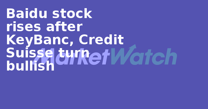 Baidu Stock Rises After Keybanc, Credit Suisse Turn - Electric Blue (714x374), Png Download