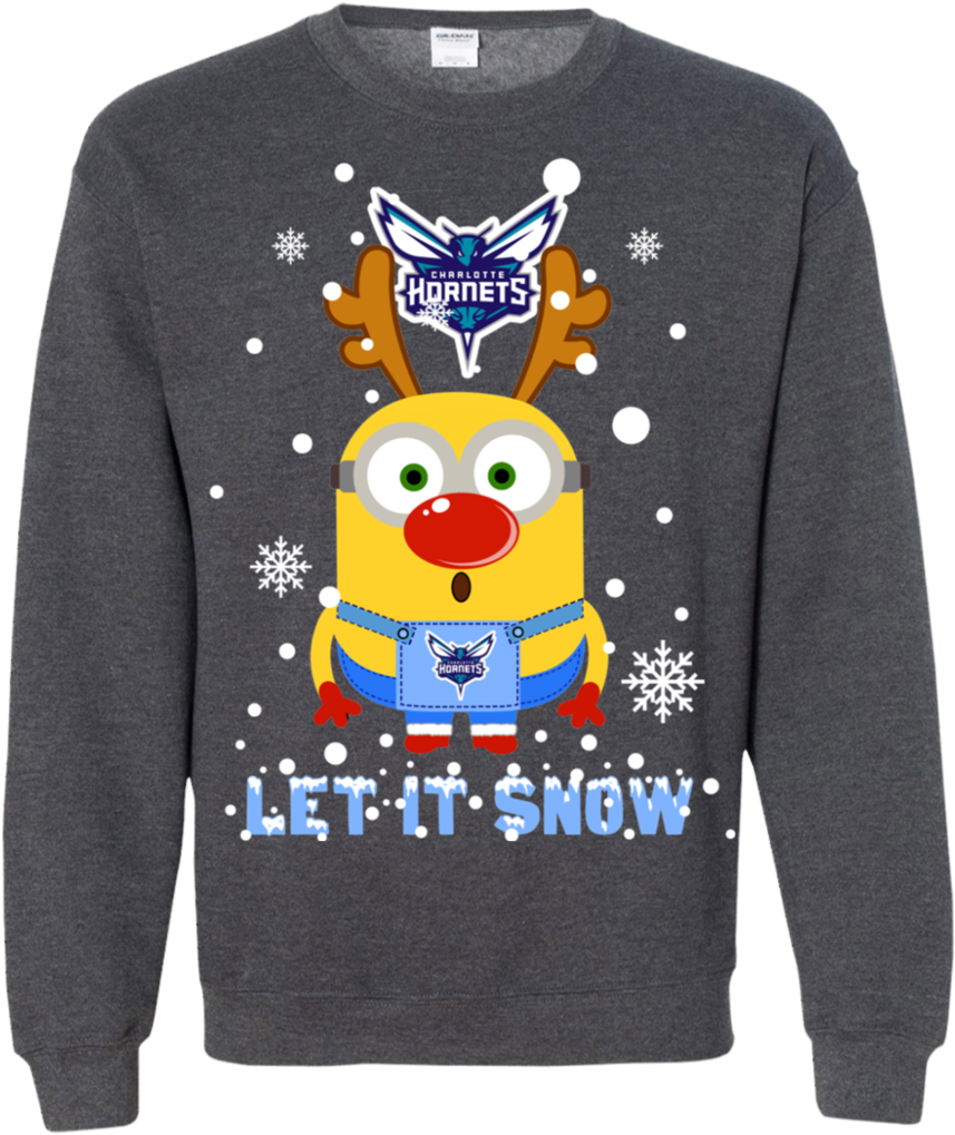 Minion Charlotte Hornets Ugly Christmas Sweaters Let - Golden Knights Christmas Sweater (1024x1024), Png Download