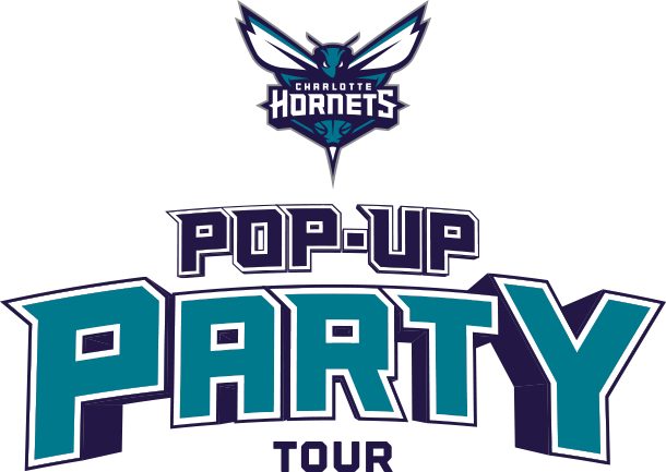 Pop-up Party Tour - Charlotte Hornets Static Cling Decal (610x433), Png Download