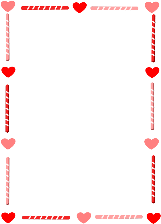 Valentines Day Border Clip Art (566x800), Png Download