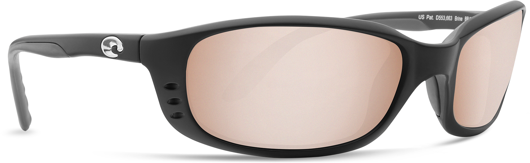 Costa Del Mar Brine Sunglasses In Matte Black, Tr-90 (2000x1000), Png Download